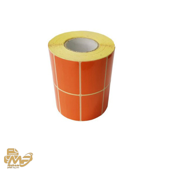 لیبل (برچسب) pvc دو ردیفه نارنجی 51×34