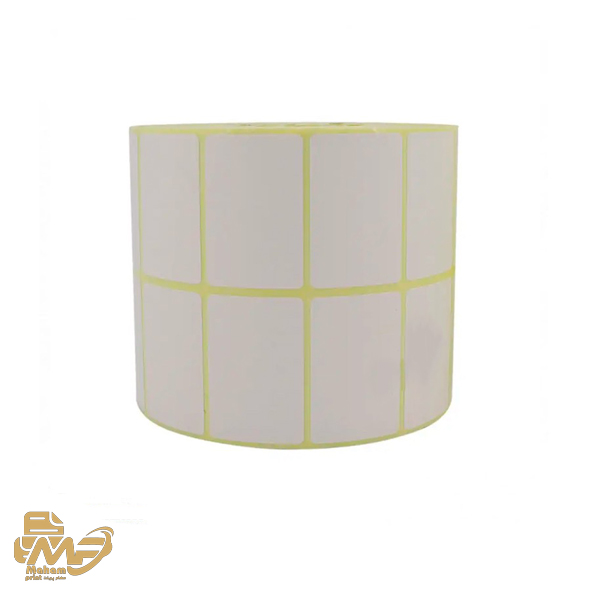 رول لیبل کاغذ چهار ردیفه 25×12