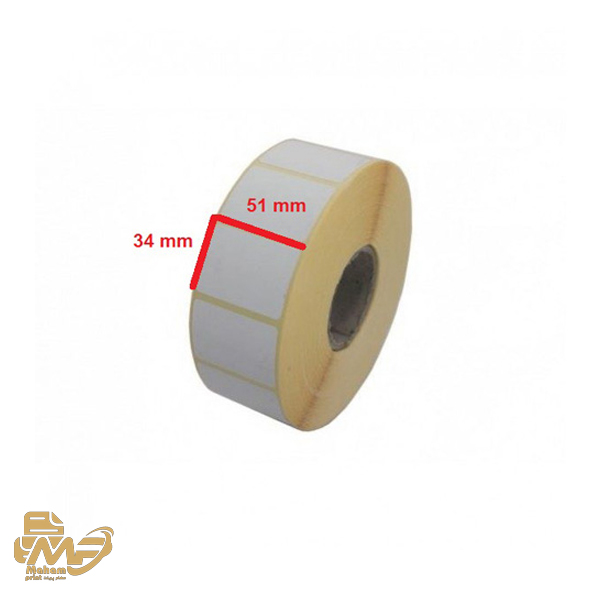 لیبل (برچسب) کاغذی تک ردیفه 34×51